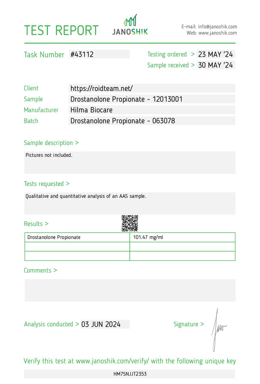 drostanolone-propionate-lab-test