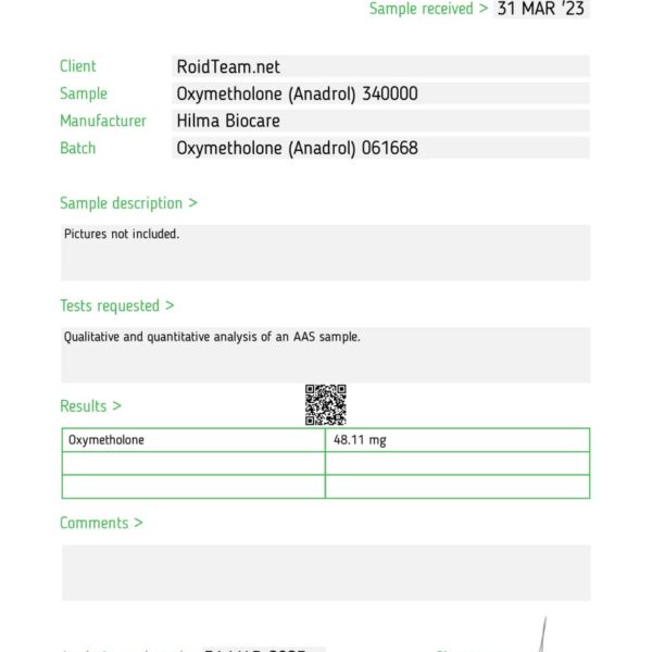 oxymetholone-lab-test